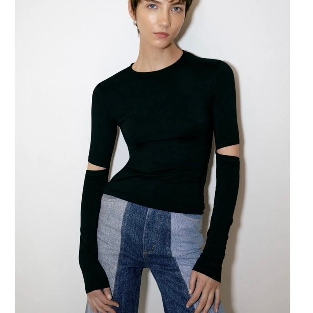 NWOT Marcella Indra Top in Black SZ S